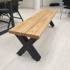Flame Tower® Penkki Mänty 160 cm x 41 cm X-jalat