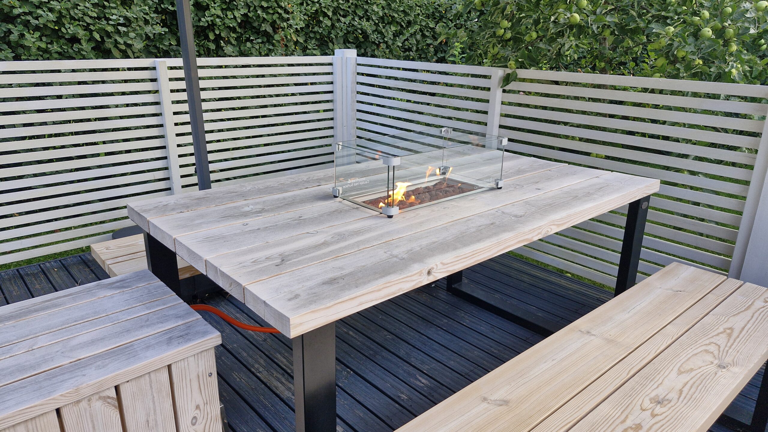 FlameTower® Liekkiruokapöytä Mänty 160 x 92 cm - Image 5