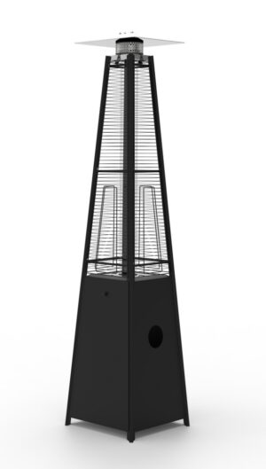 FlameTower® Terassilämmitin 185 Musta, korkeus 185 cm